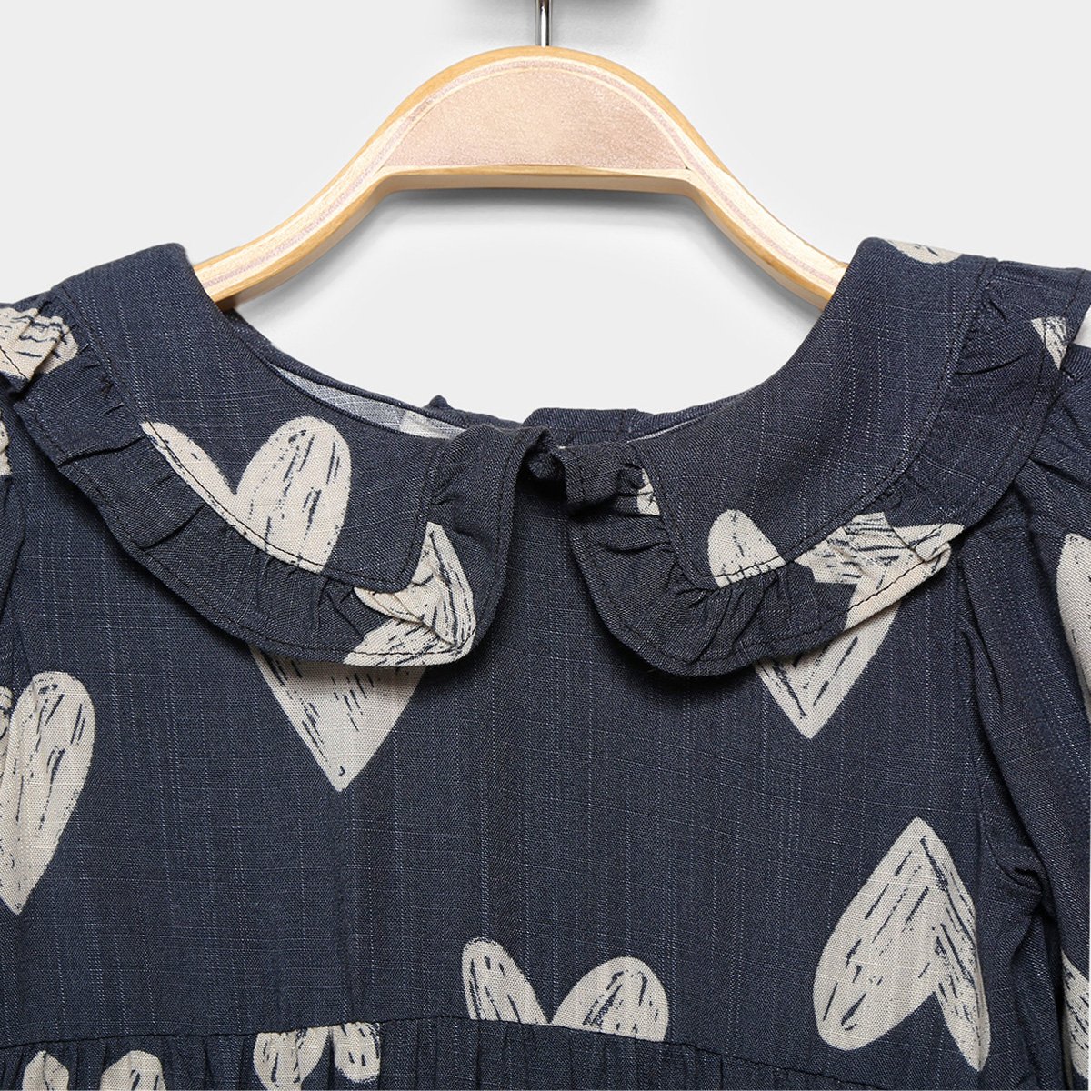 Vestido Infantil Hering Corações - Tam: 1A - 2
