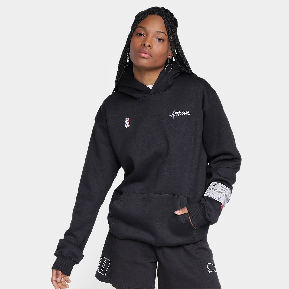 Blusa Moletom Approve NBA Basic Com Capuz - Tam: G - 1
