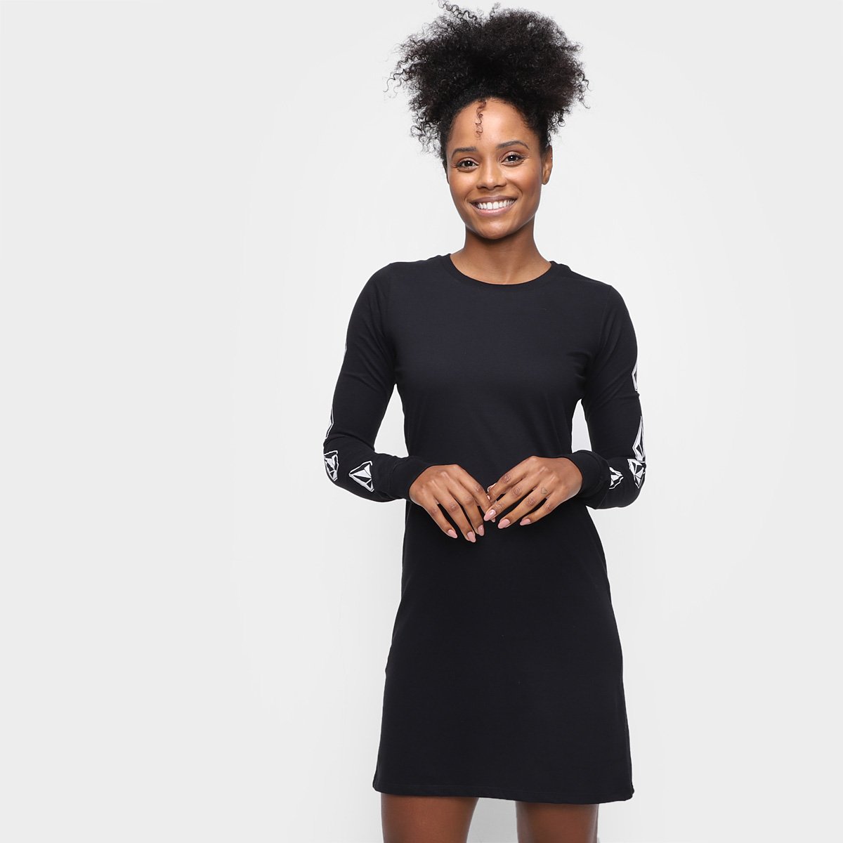 Vestido Volcom Curto Deadly Stone Manga Longa