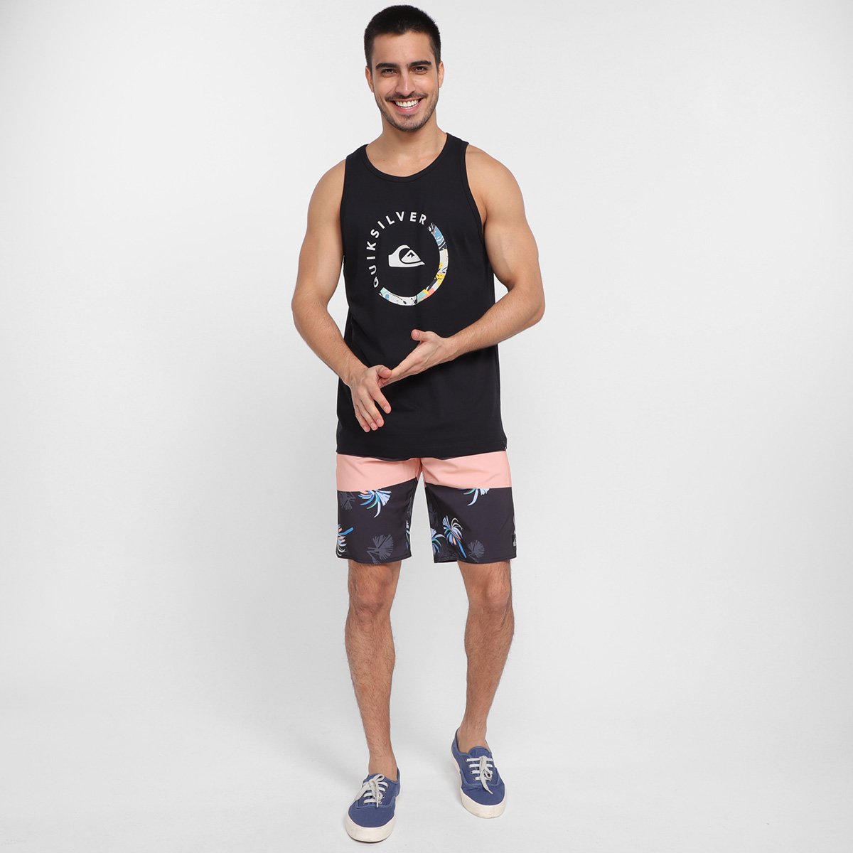 Bermuda Boardshort Quiksilver Surfsilk Sessions Flower 20 Masculina - Tam: 44 - 3