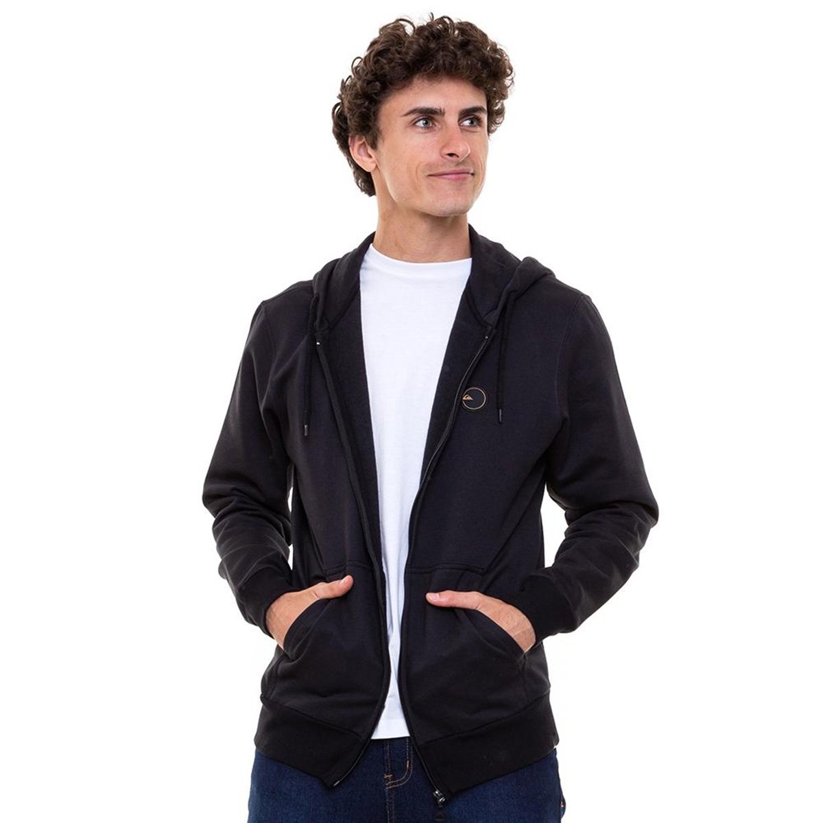 Jaqueta Moletom Quiksilver Patch Round Masculino - Tam: M - 1