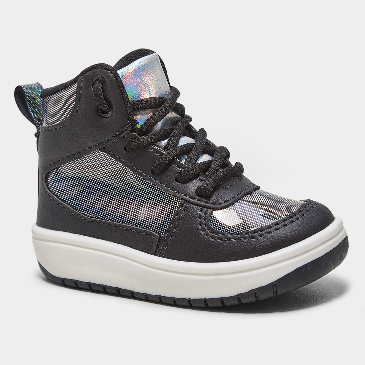 Tênis Infantil Cano Médio Kurz Alto Glitter Menina - Tam: 20 - 1