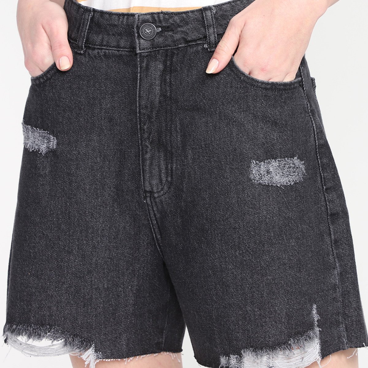 Short Jeans Hering Rasgos Feminino - Tam: 36 - 3