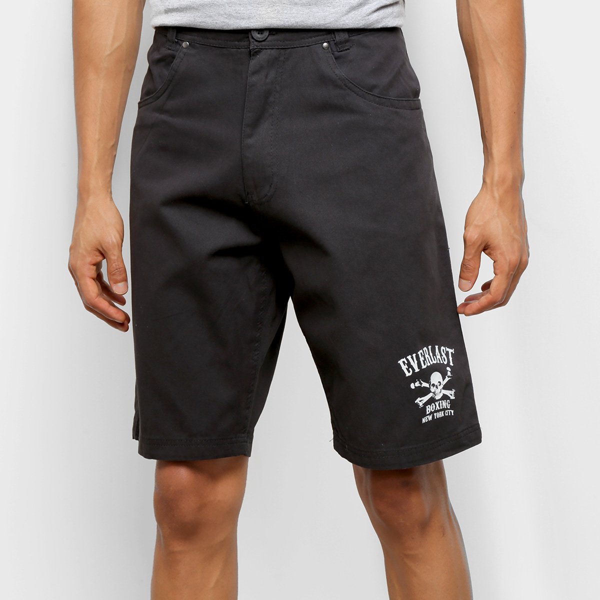 Bermuda Sarja Everlast Skull Masculina