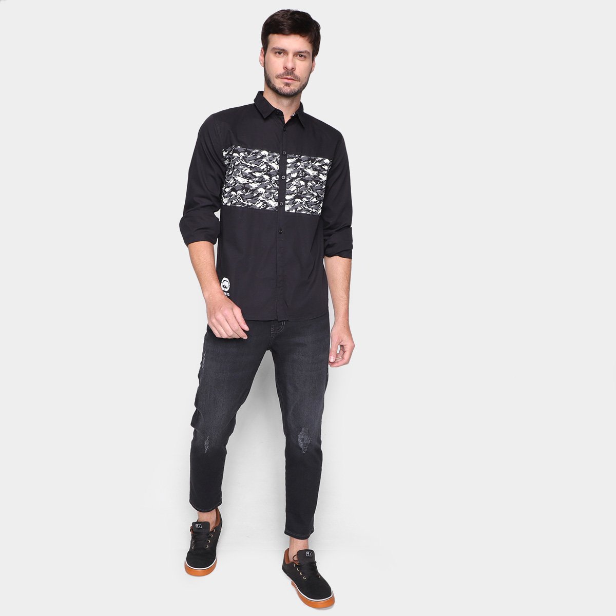 Camisa Ecko Recorte Camuflado Masculina - Tam: P - 4