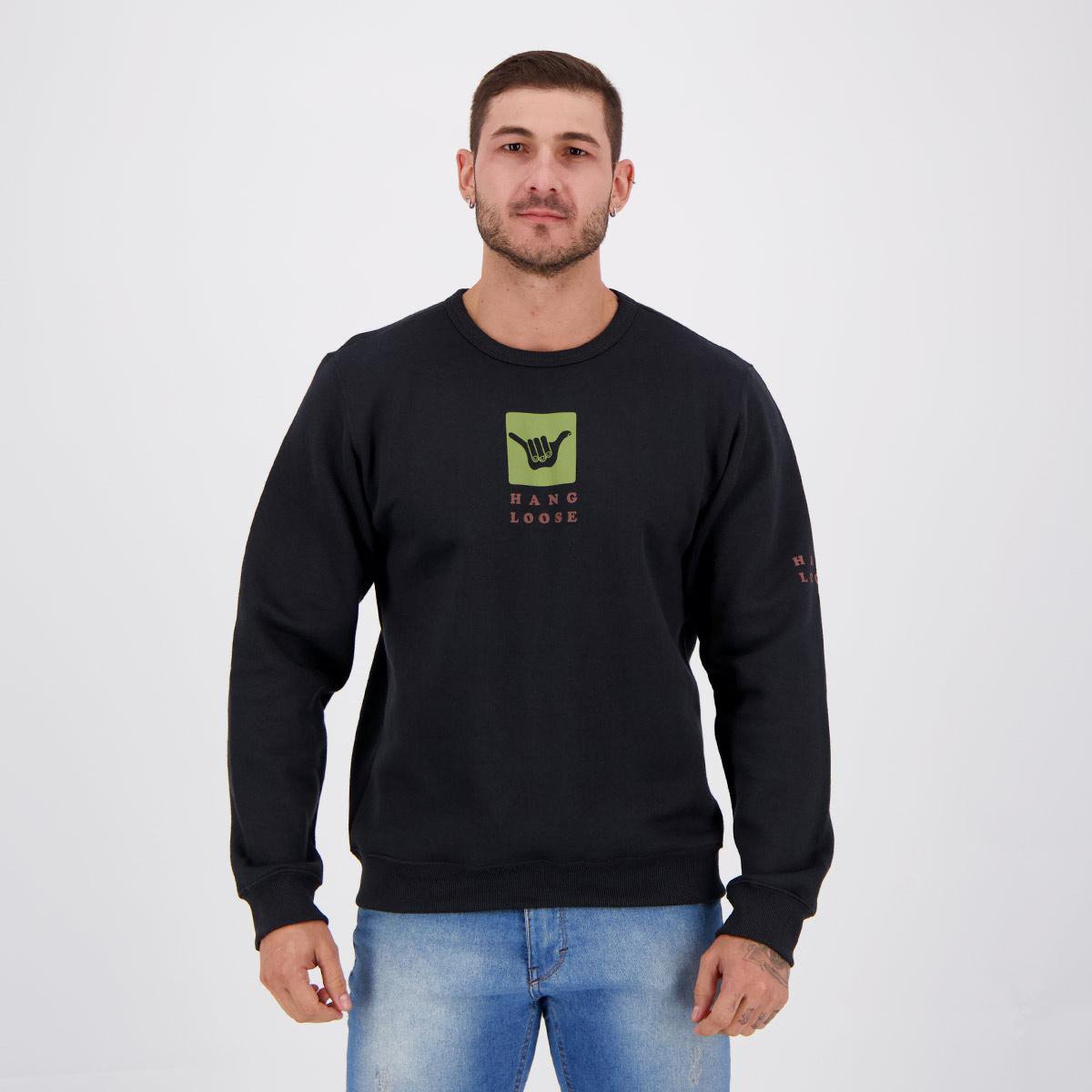 Moletom Hang Loose Careca Logo Masculino