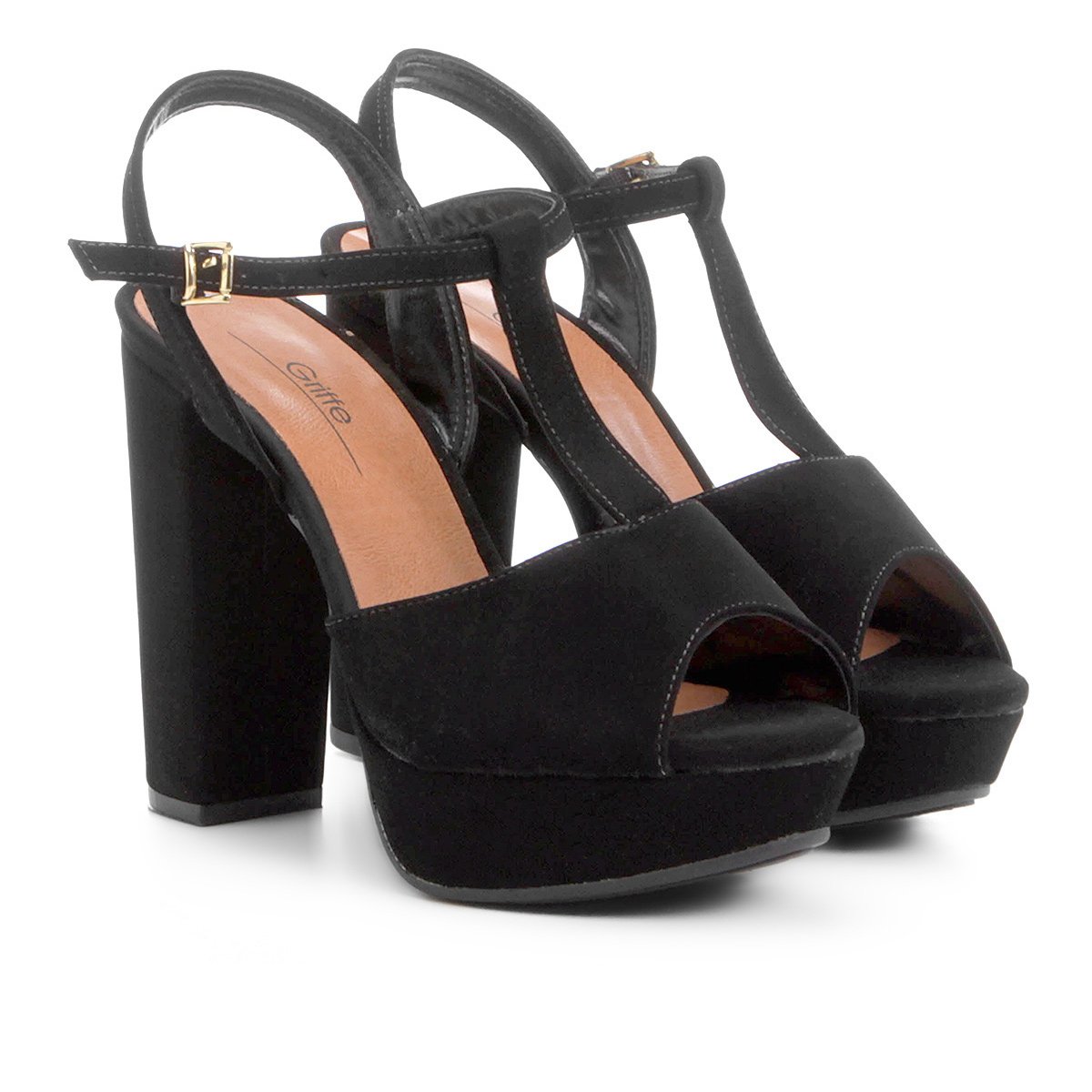 sandália griffe meia pata salomé feminina