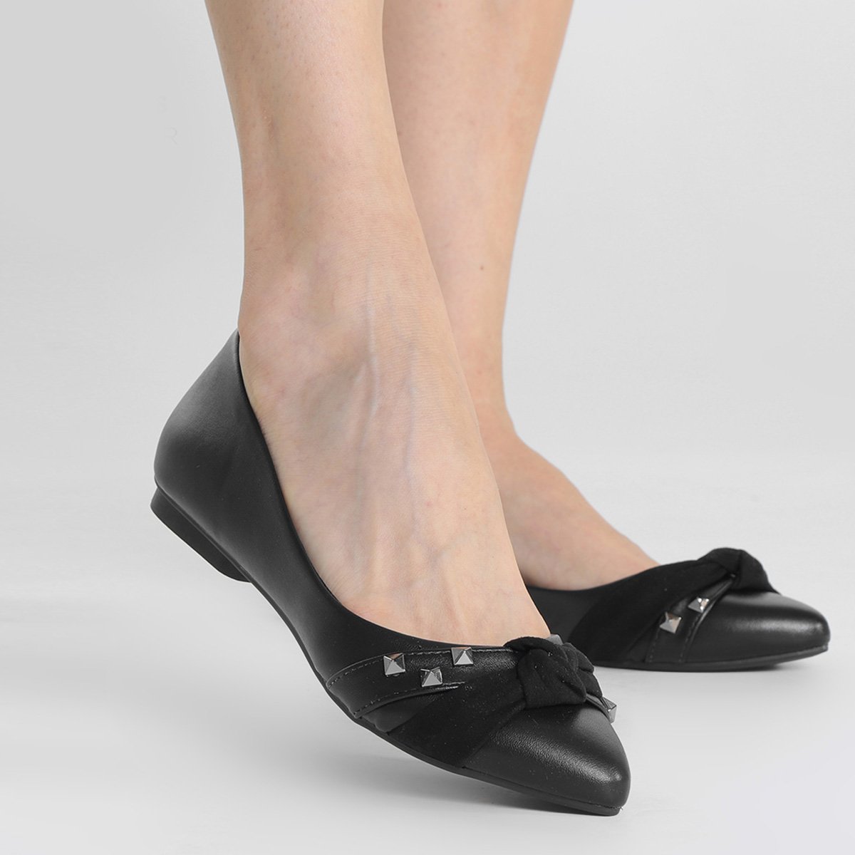 Sapatilha Griffe Bico Fino Tachas Feminina - Tam: 34 - 1