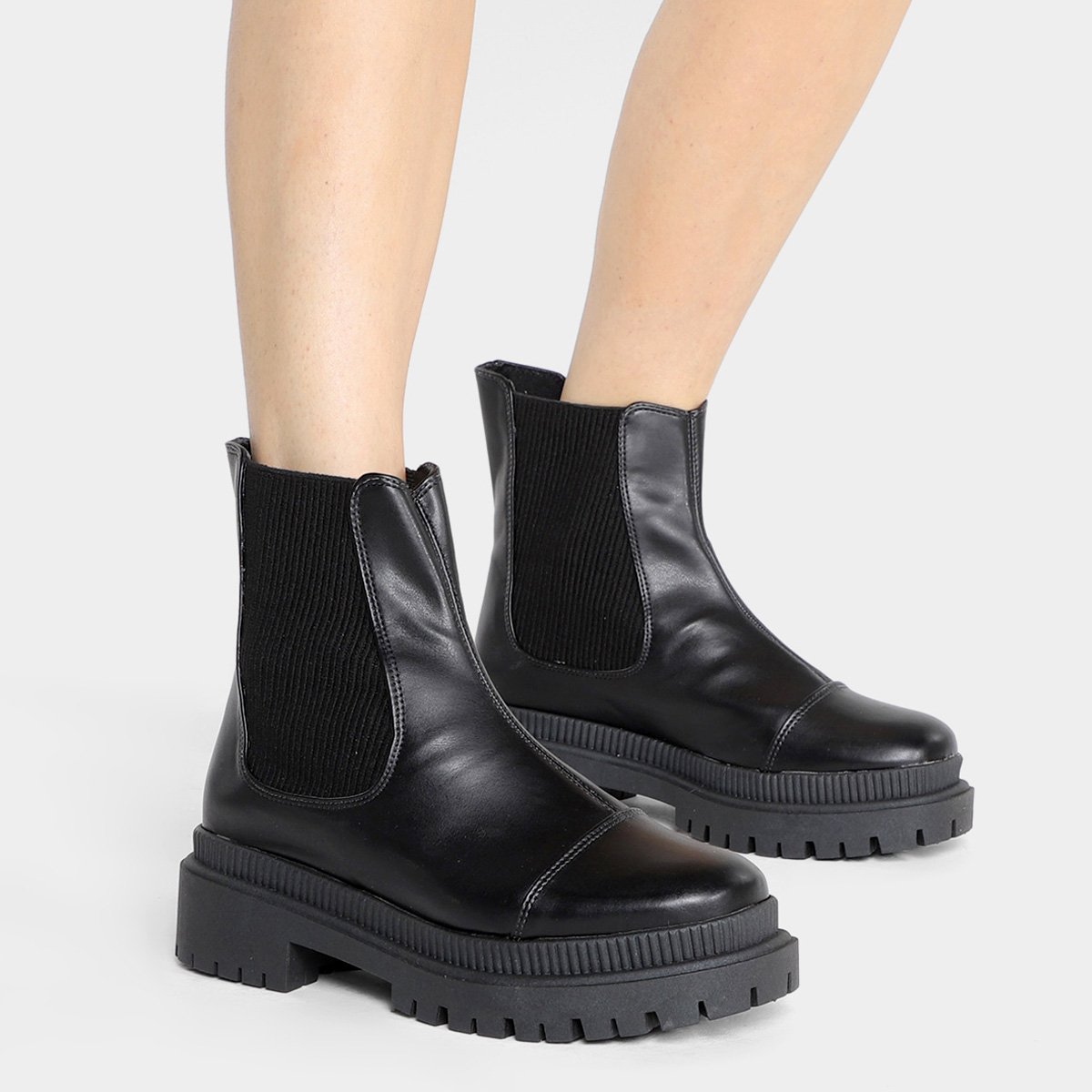 Bota Chelsea Cano Curto Griffe Tratorada Feminina - Tam: 39 - 1