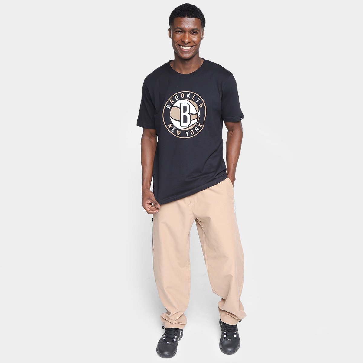 Camiseta New Era Core Brooklyn Nets Masculina - Tam: P - 3