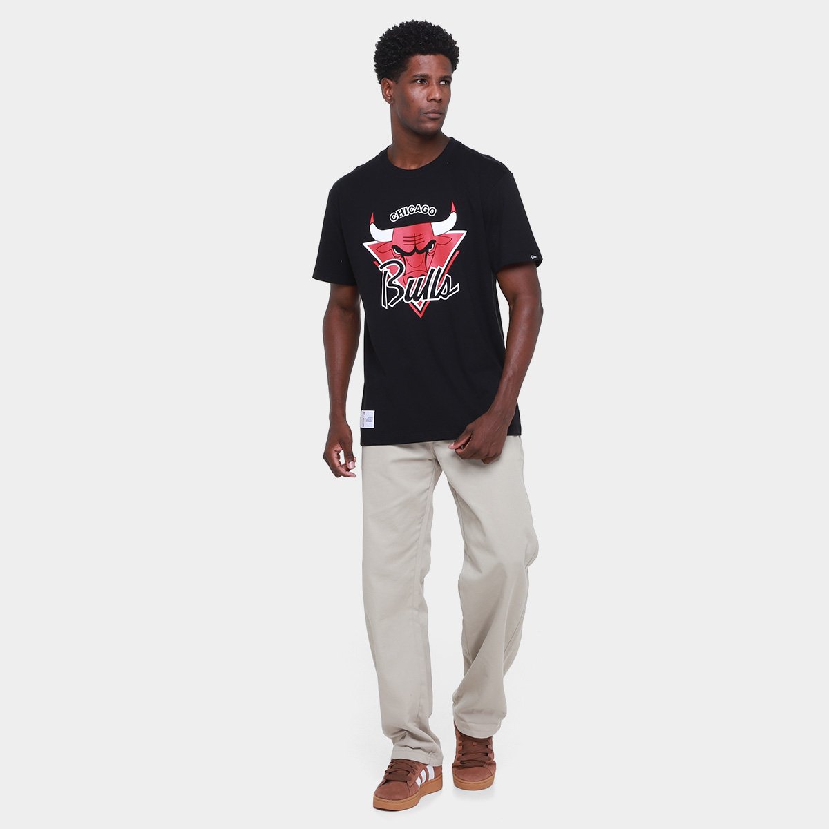 Camiseta NBA Chicago Bulls Fashion Fanpage New Era Masculina - Tam: M - 3