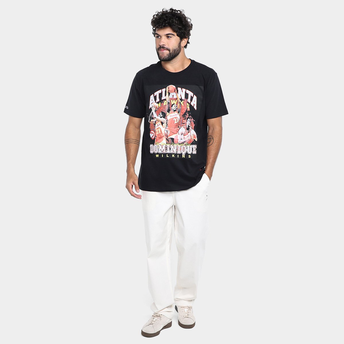 Camiseta Mitchell & Ness Atlanta Hawks Wilkins Masculina - Tam: P - 4