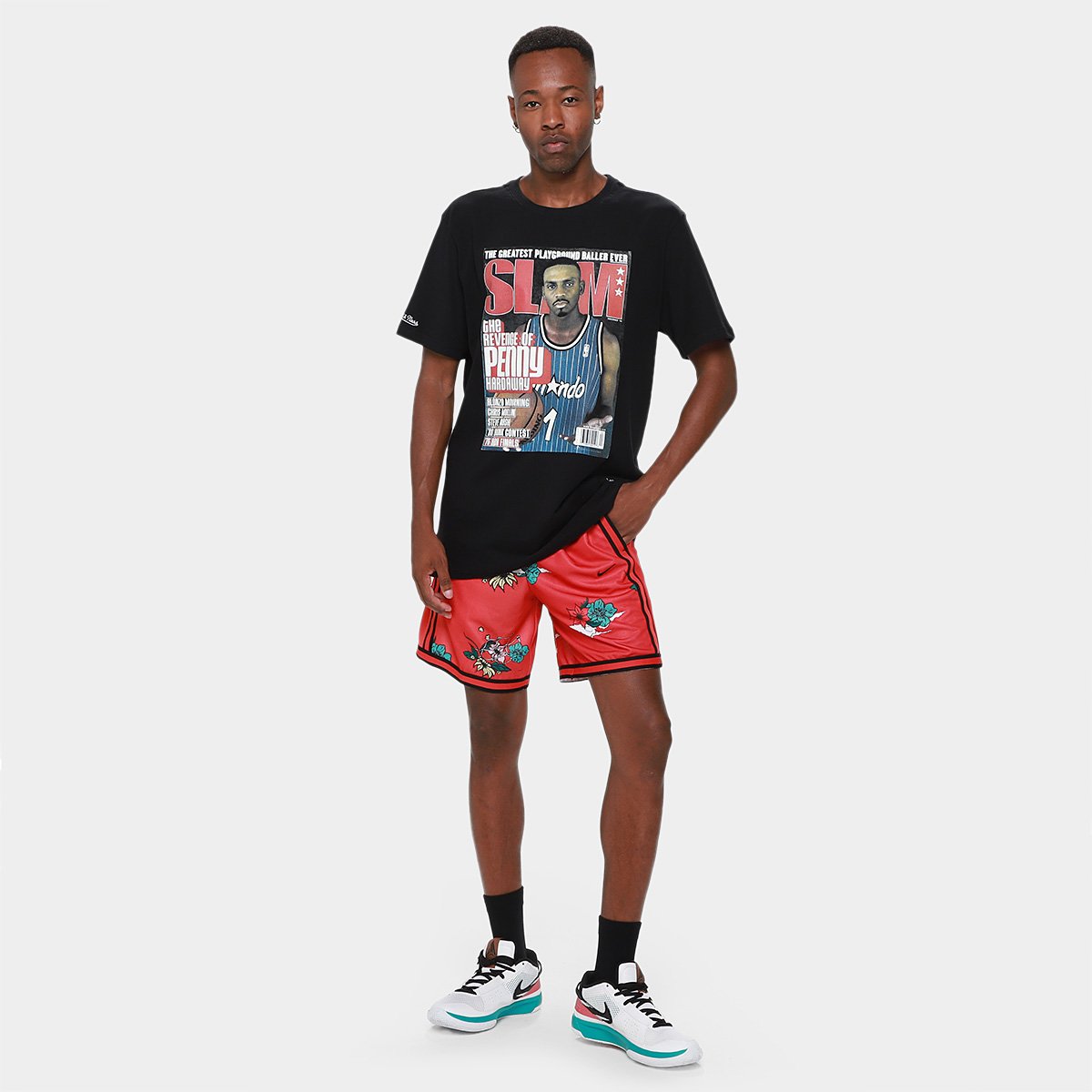 Camiseta Mitchell & Ness Orlando Magic Slam Hardaway Masculina - Tam: M - 5