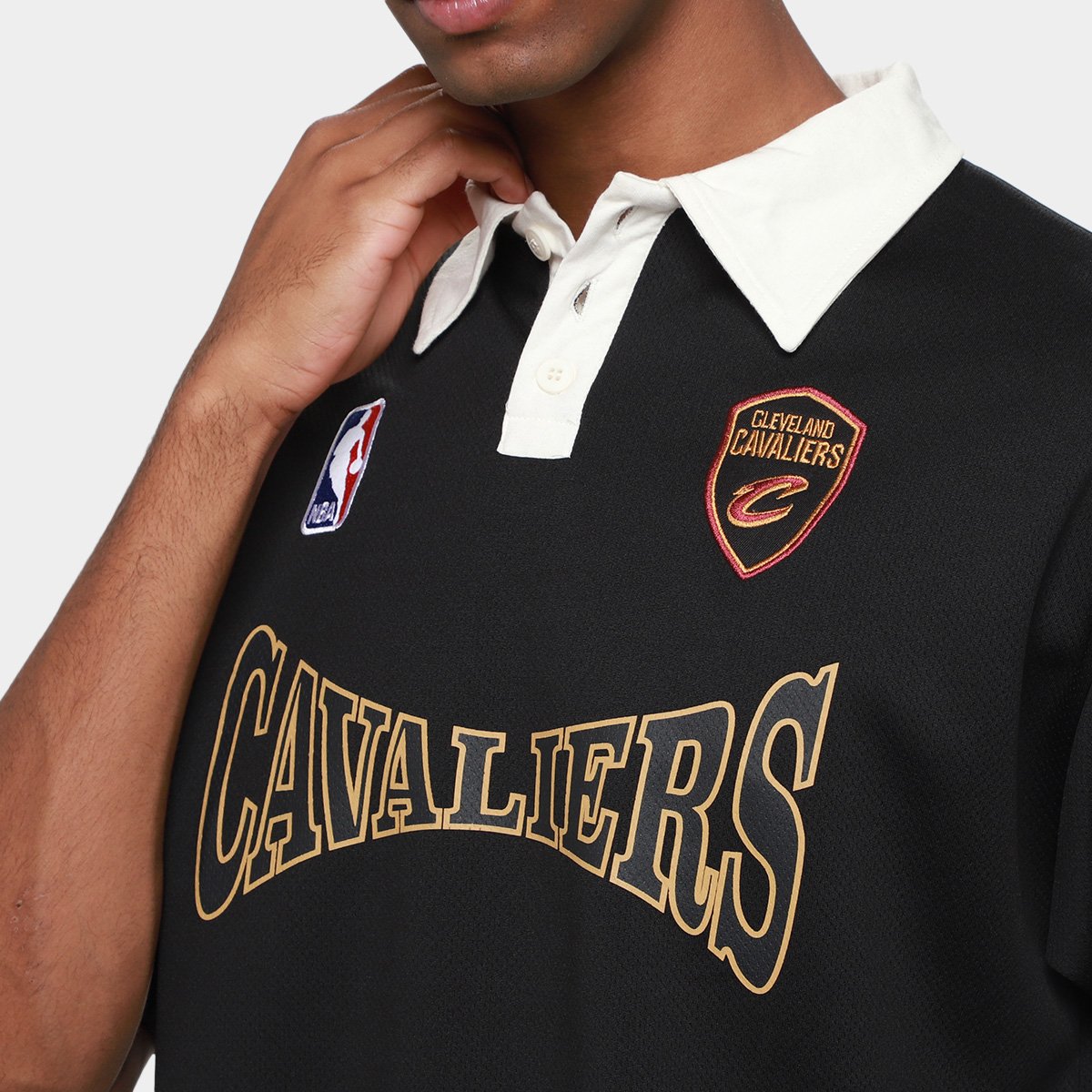 Camisa Polo NBA Cleveland Cavaliers Mitchell & Ness Masculina - Tam: P - 2
