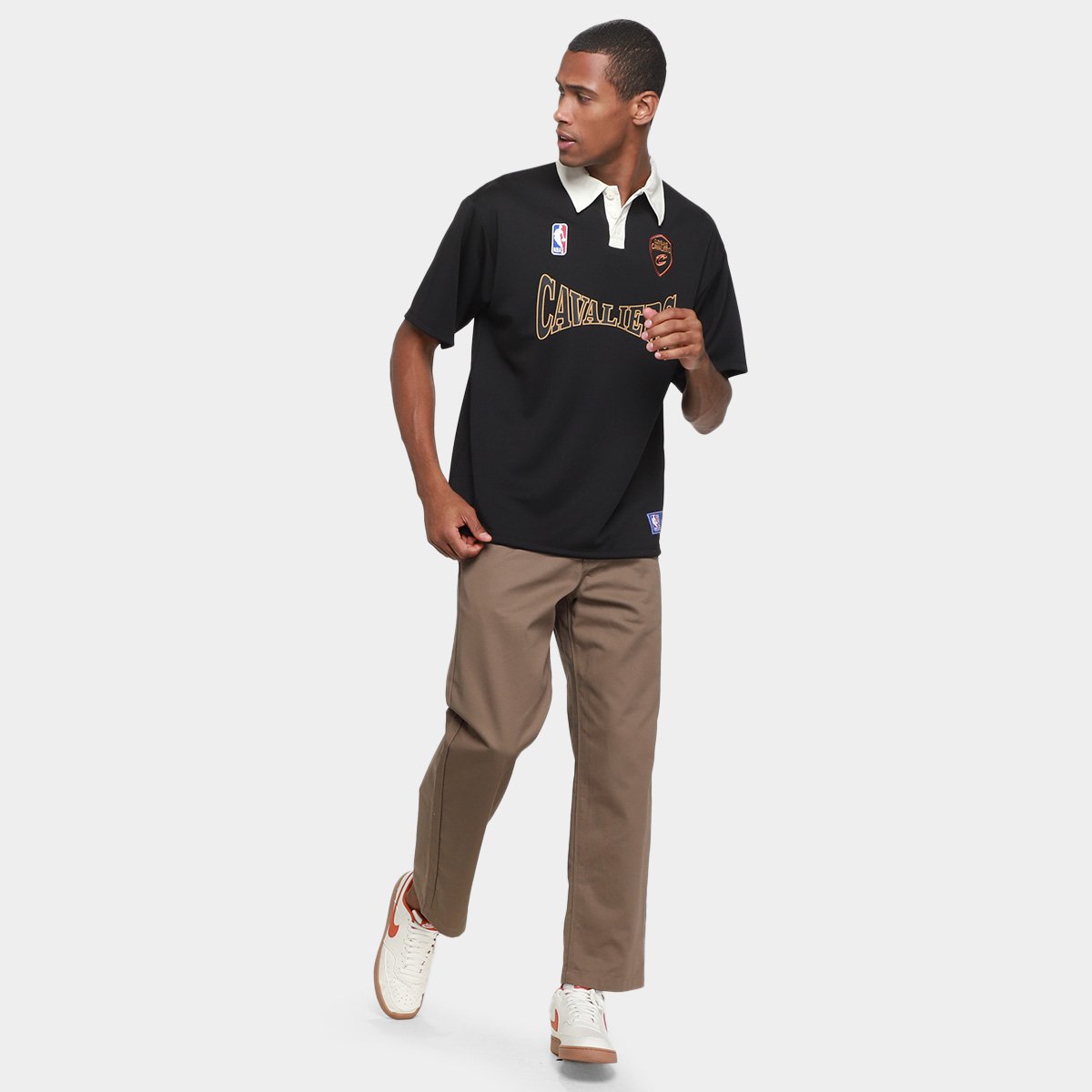 Camisa Polo NBA Cleveland Cavaliers Mitchell & Ness Masculina - Tam: P - 4