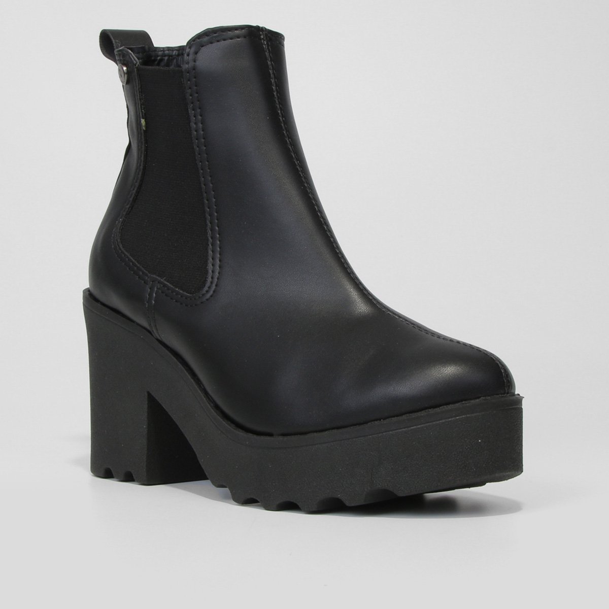 Bota Chelsea Cano Curto Via Uno Flatform Tratorada Feminina - Tam: 34 - 2