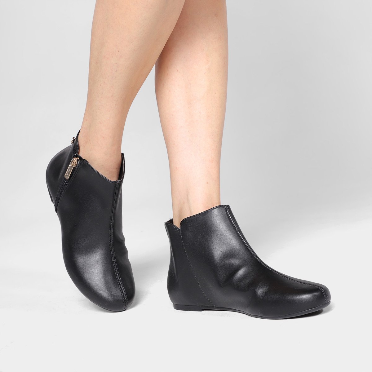 Bota Ankle Boot Cano Curto Via Uno Feminina - Tam: 38 - 1