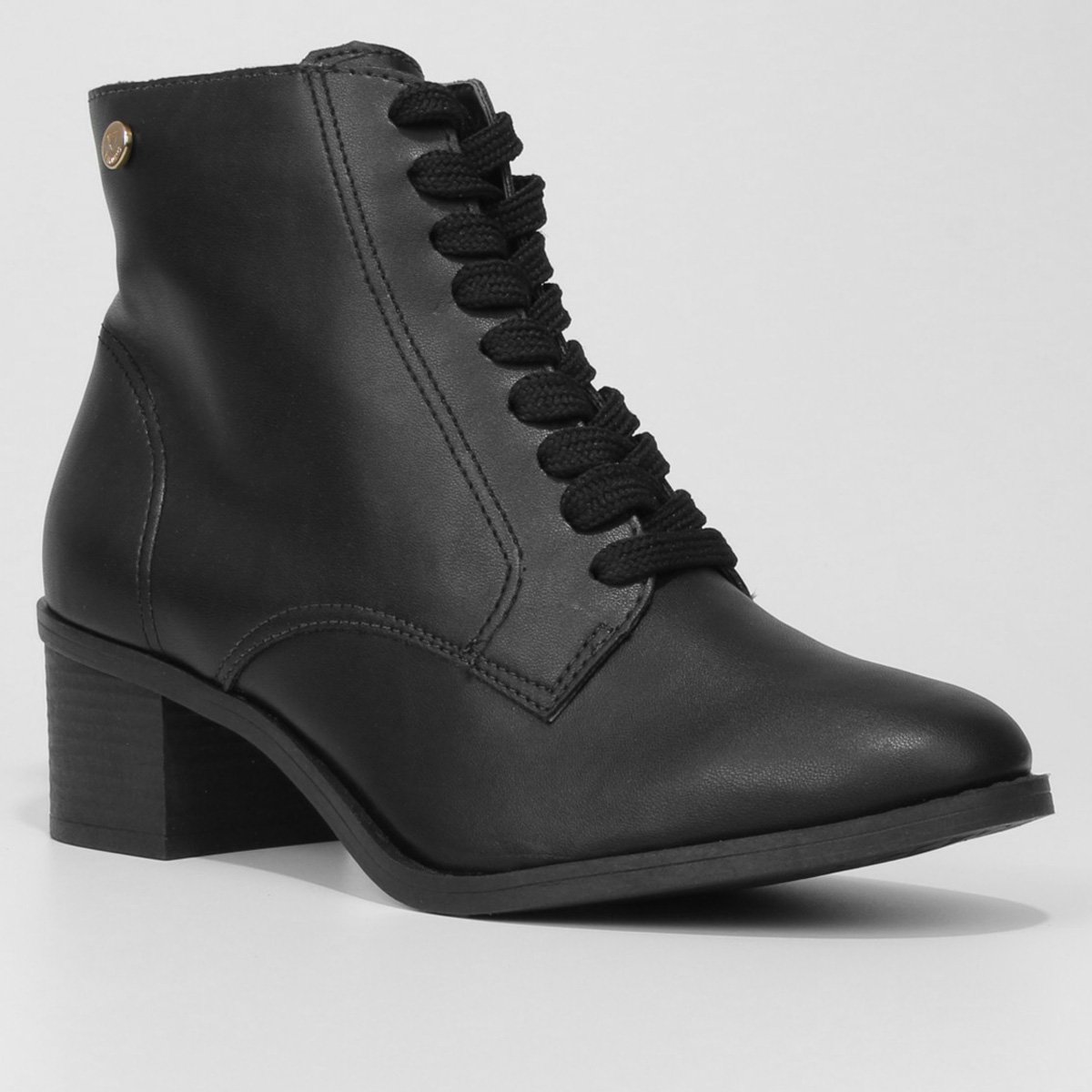 Bota Coturno Via Uno Salto Bloco Feminina - Tam: 34 - 2