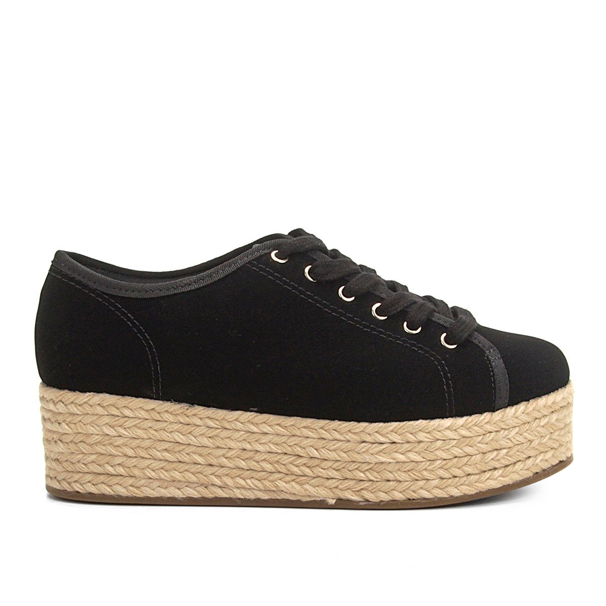 tênis bebecê flatform com corda feminino