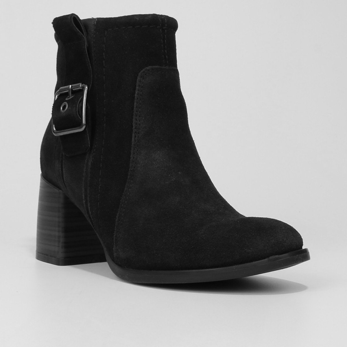 Bota Cano Curto Ramarim Fivela Salto Bloco Feminina - Tam: 34 - 2