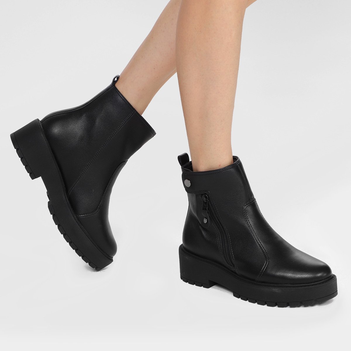 Bota Coturno Cano Curto Ramarim Tratorada Feminina - Tam: 39 - 1