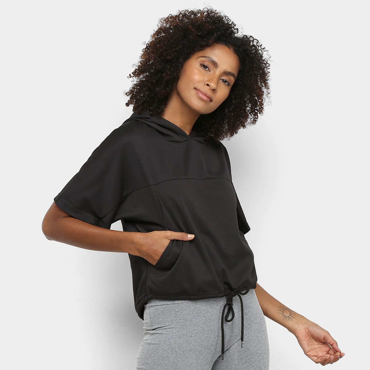Camiseta Mizuno Lyra Capuz Feminina