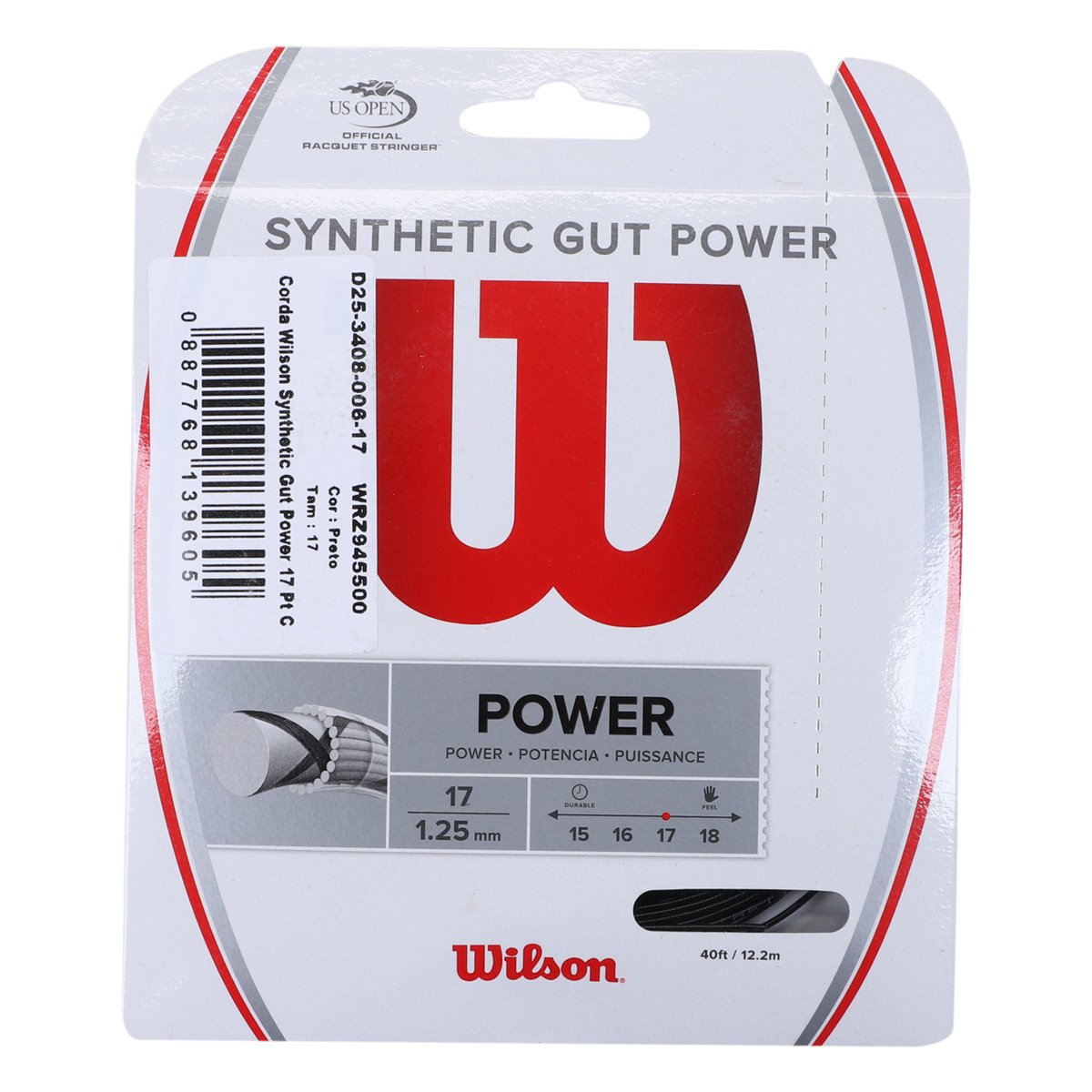 Corda Wilson Synthetic Gut Power 17 Pt Cartela