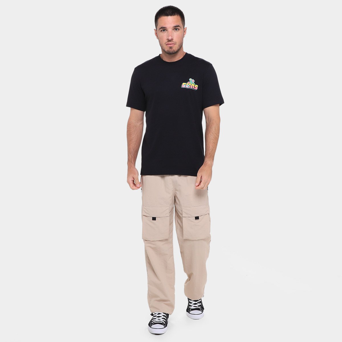 Camiseta Converse Skeleton Sunris Tee Masculina - Tam: M - 3