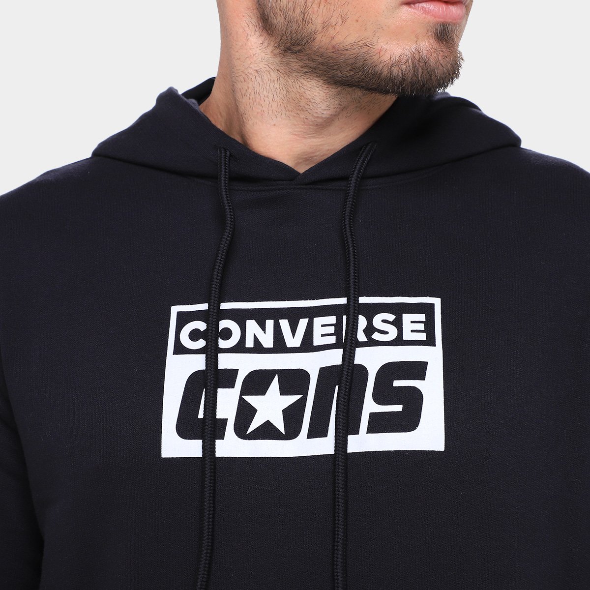Moletom Converse Fleece Com Capuz Masculino - Tam: M - 2