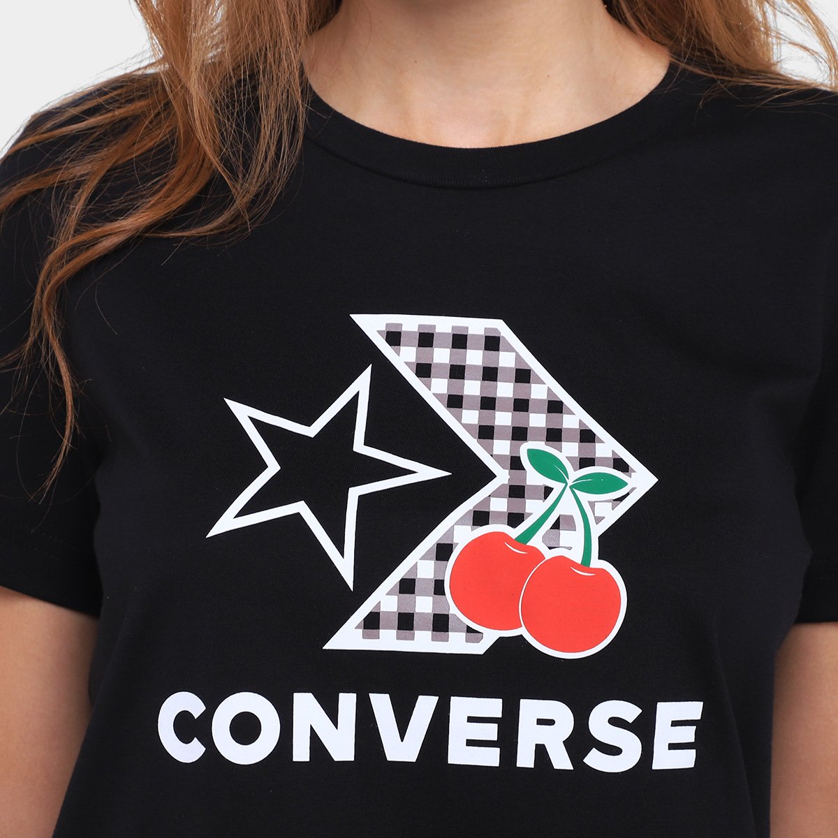 Camiseta Converse Cherry Star Chev Tee Feminina - Tam: EP - 2