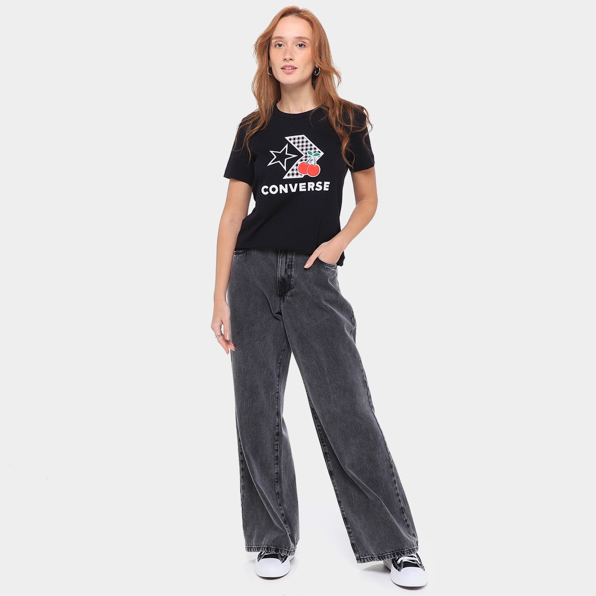 Camiseta Converse Cherry Star Chev Tee Feminina - Tam: EP - 3