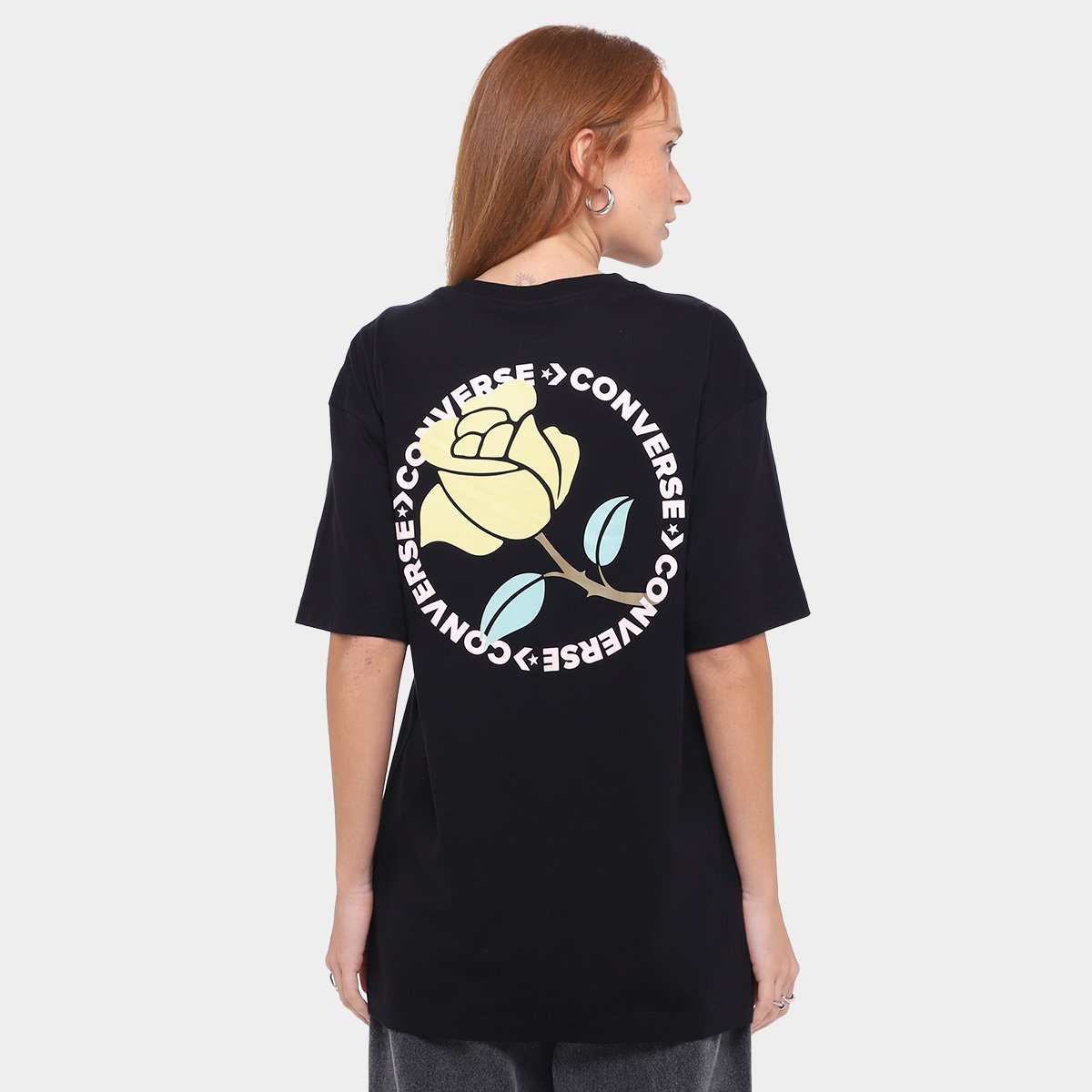 Camiseta Converse Go-To Rose Pock Feminina - Tam: P - 1