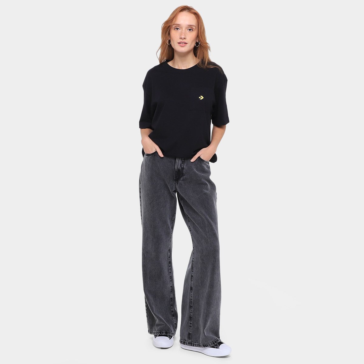 Camiseta Converse Go-To Rose Pock Feminina - Tam: P - 3