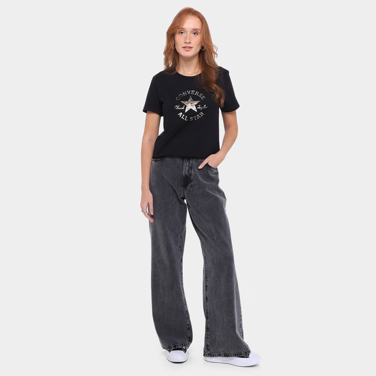 Camiseta Converse Patch Log Fit Feminina - Tam: P - 3