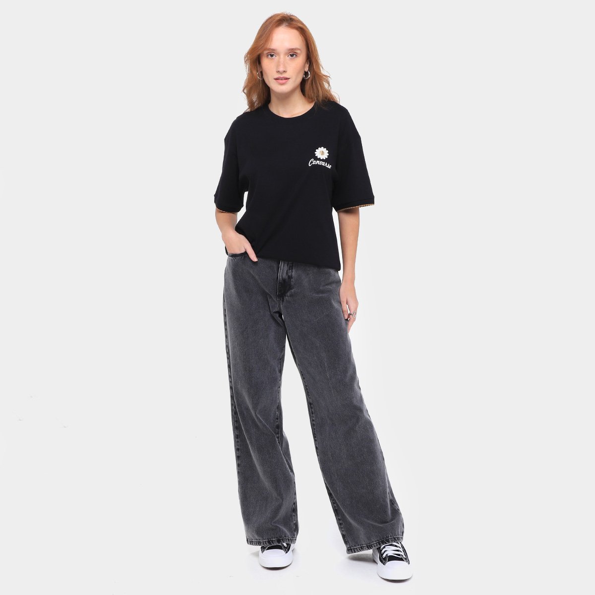 Camiseta Converse Oopsie Daisy Oversized Feminina - Tam: EP - 3
