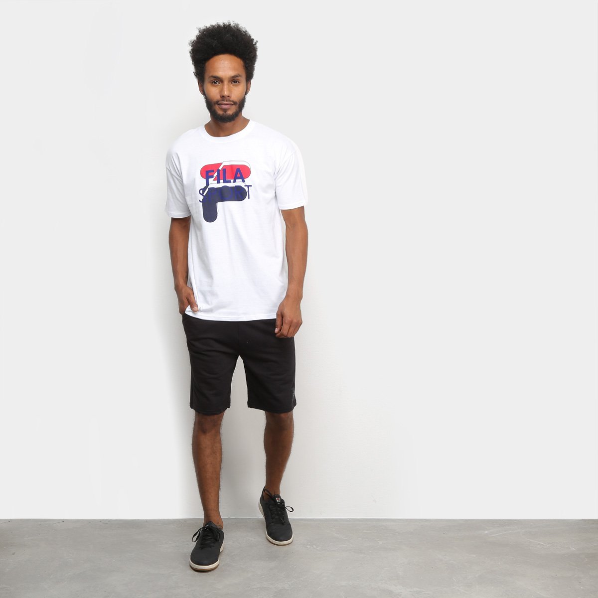 Bermuda Moletom Fila Pratical Masculina - Tam: M - 2