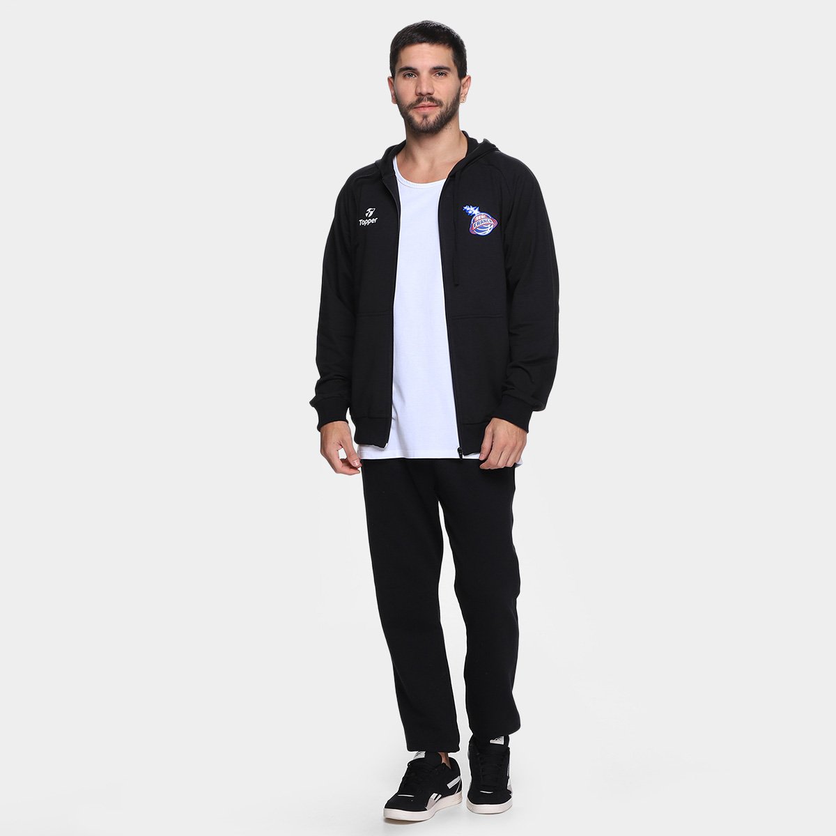 Jaqueta Moletom Topper Franca Treino CT Masculina - Tam: P - 3