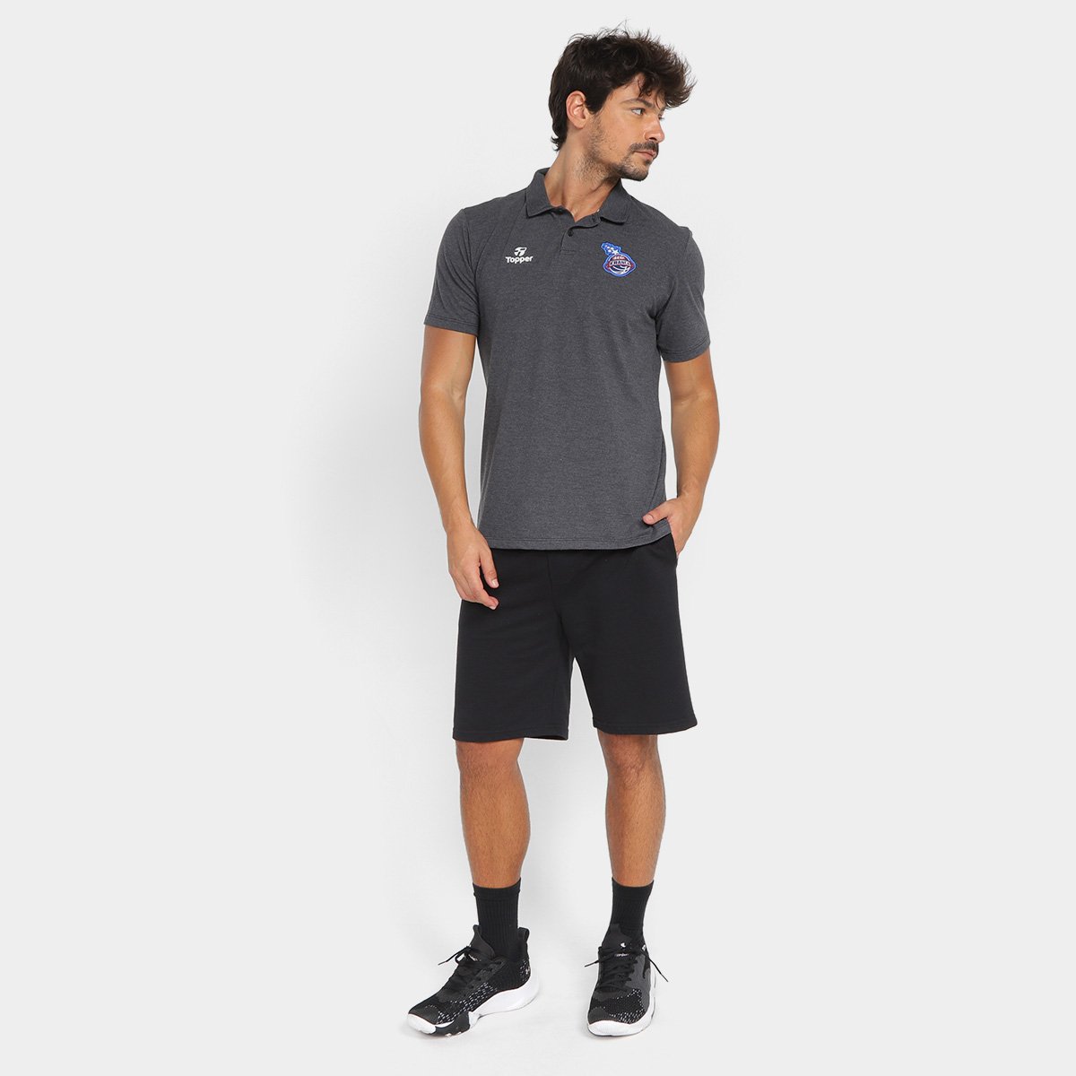 Camisa Polo Topper Franca 23 Manga Curta Masculina - Tam: P - 3