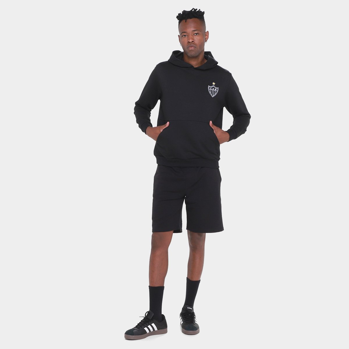 Moletom Atlético Mineiro Braziline Com Capuz Masculino - Tam: P - 3