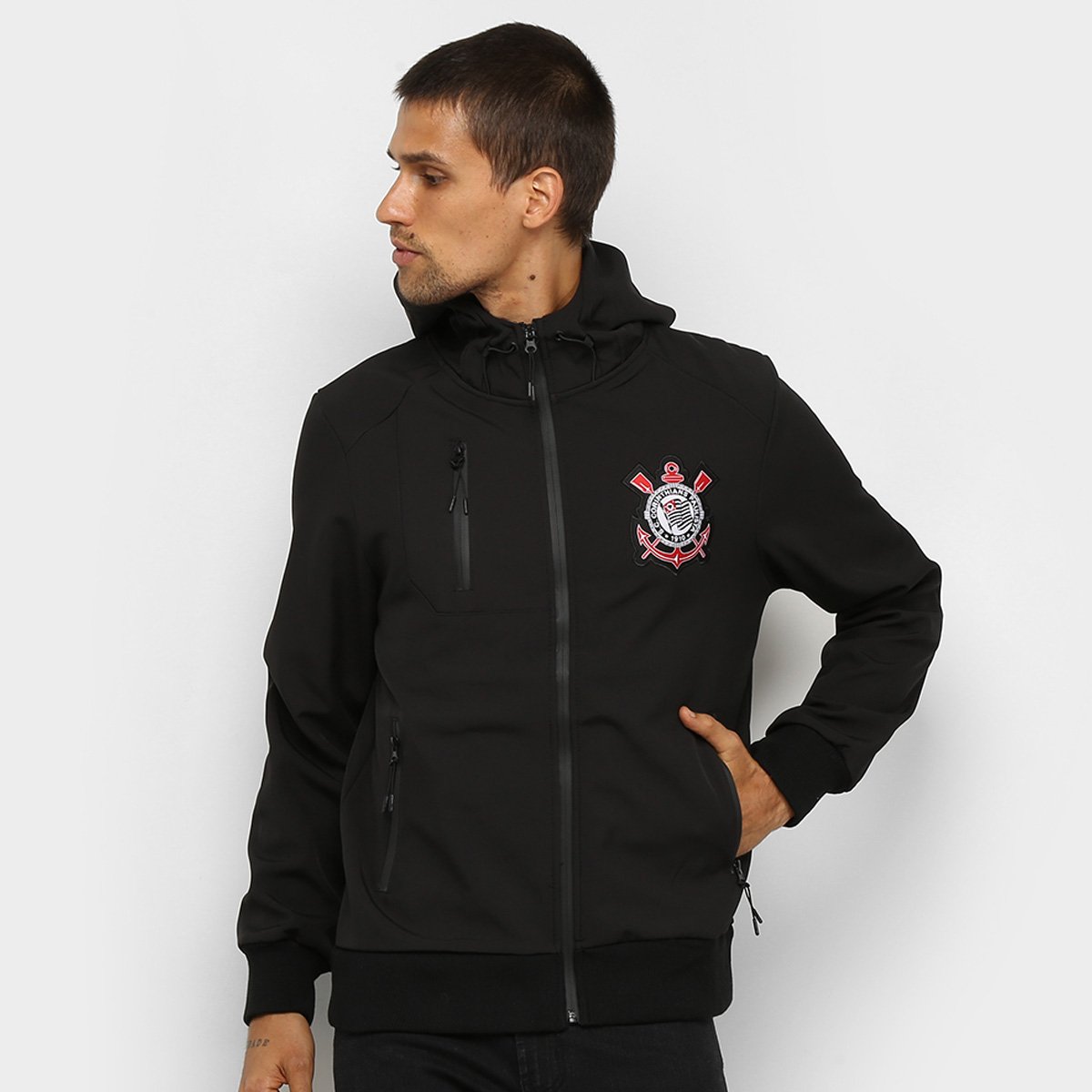 Jaqueta Moletom Corinthians Softshell Masculina