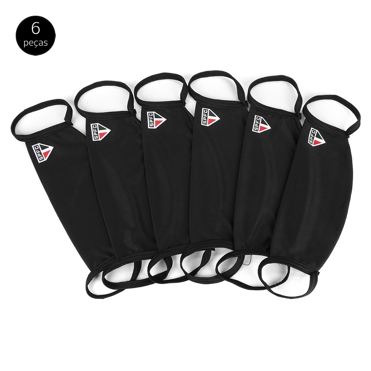 Kit de Máscaras de Proteção São Paulo Lavável - 6 Unidades