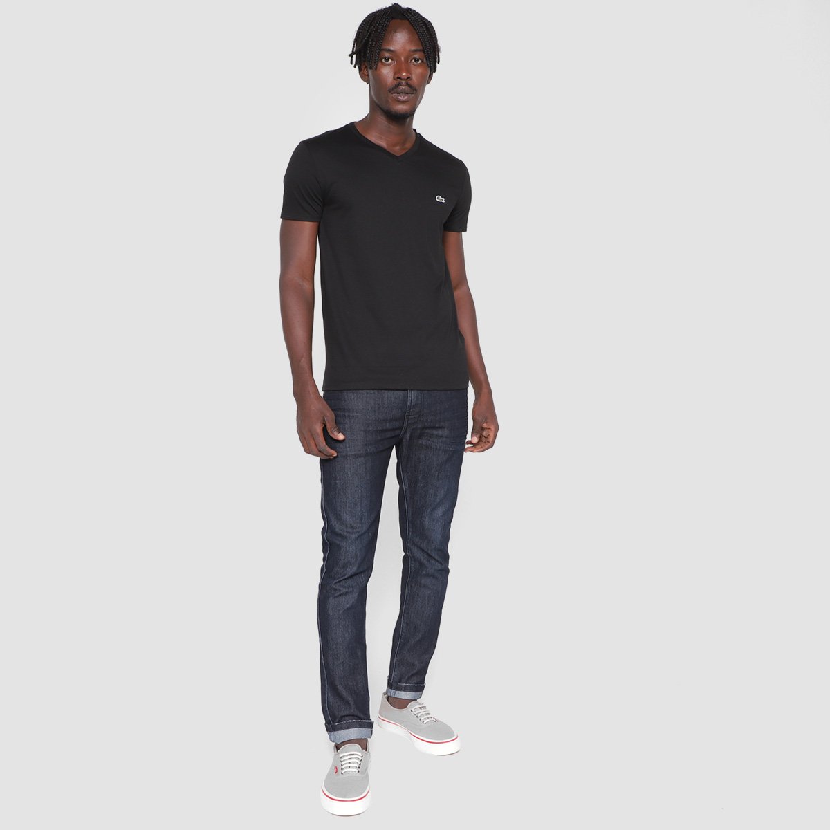 Camiseta Lacoste Logo Masculina - Tam: GG - 3