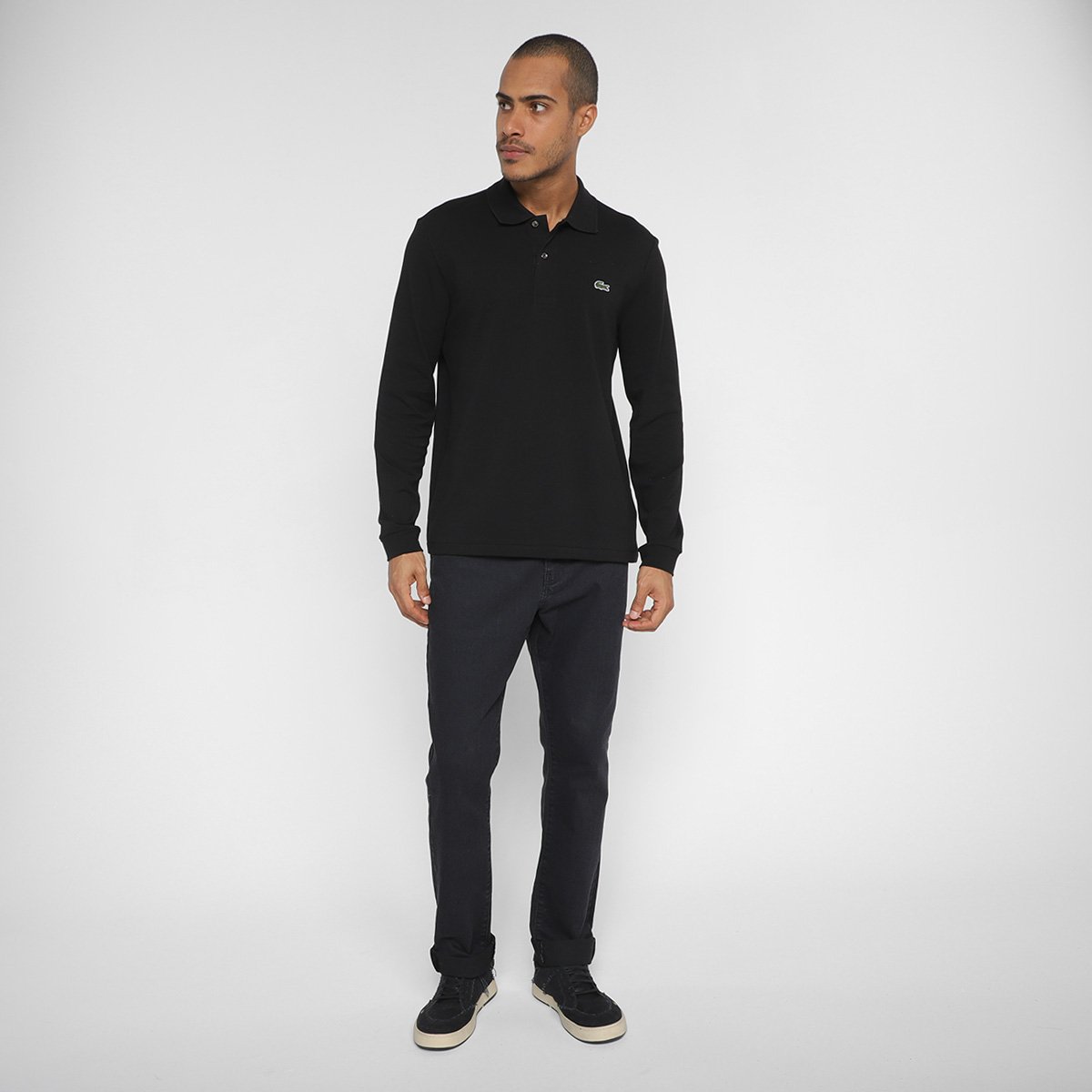 Blusa Polo Manga Longa Lacoste Casual Masculina - Tam: P - 3