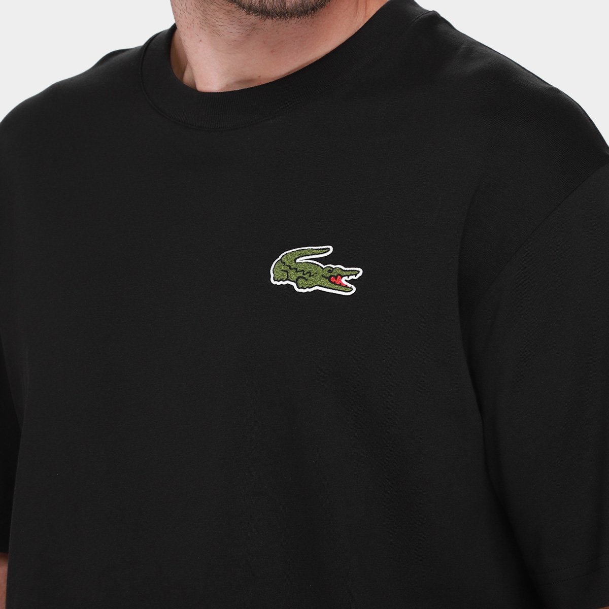 Camiseta Lacoste  Emblema Crocodilo  Masculina - Tam: GG - 2