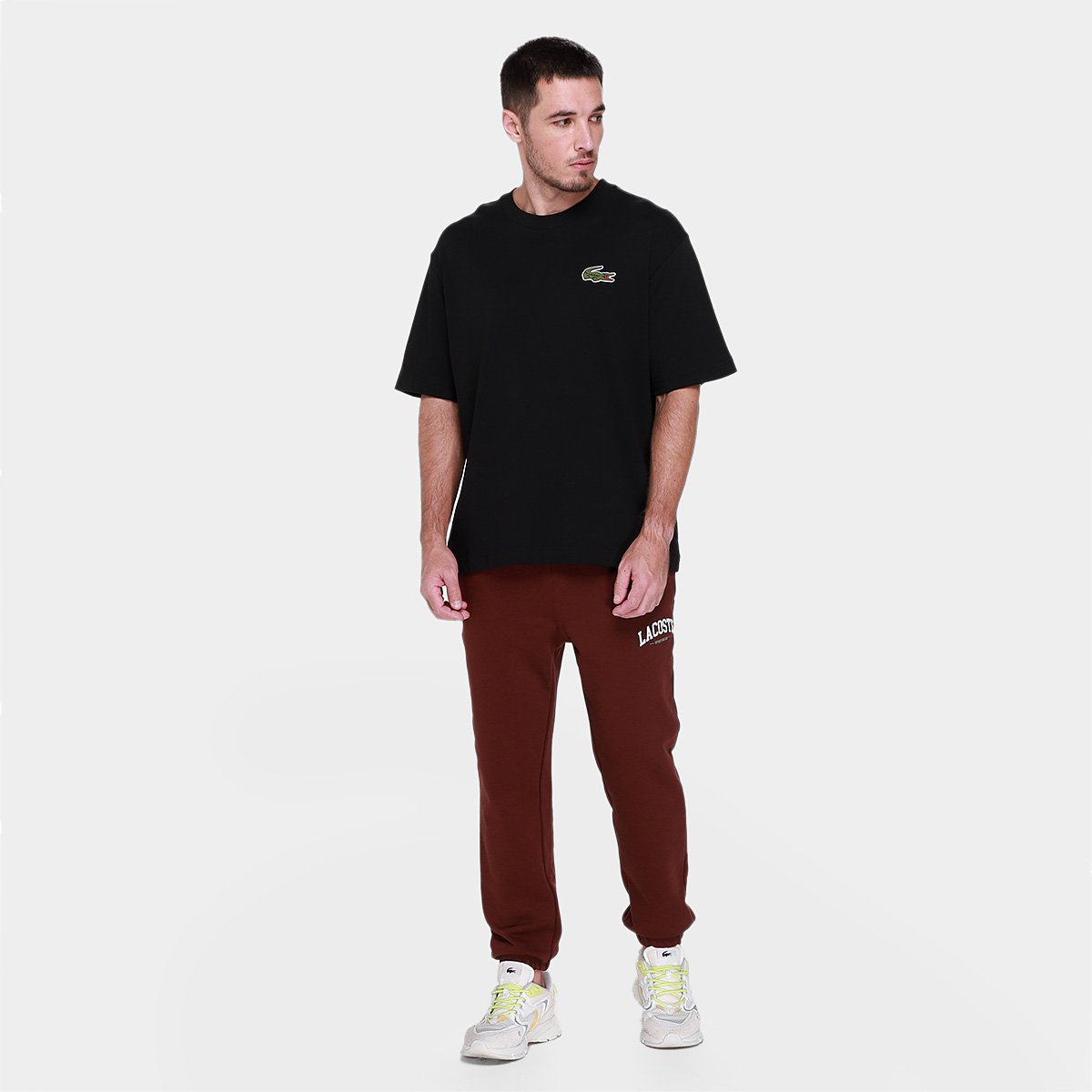 Camiseta Lacoste  Emblema Crocodilo  Masculina - Tam: GG - 3
