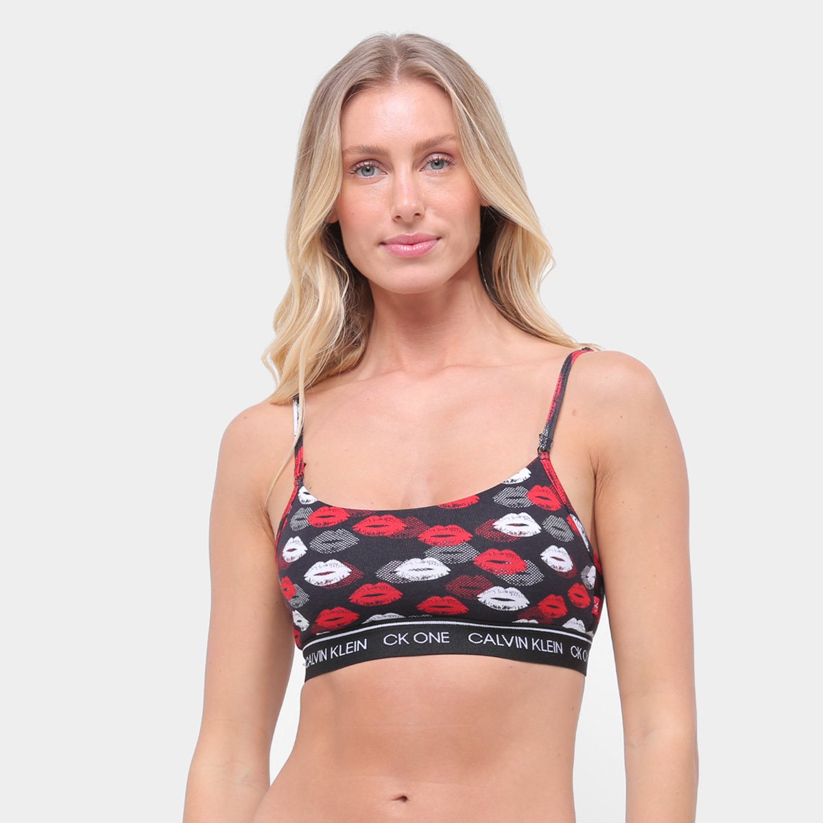 Top Calvin Klein Alças Cotton Valentines Ck One