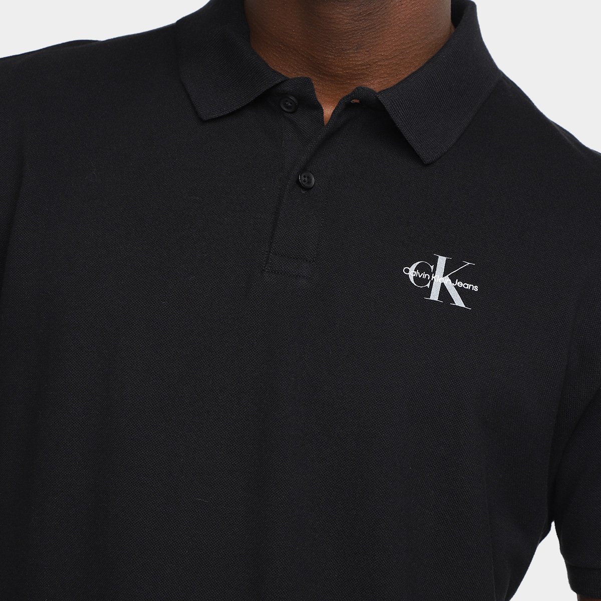 Camisa Polo Calvin Klein Logo Masculina - Tam: P - 2