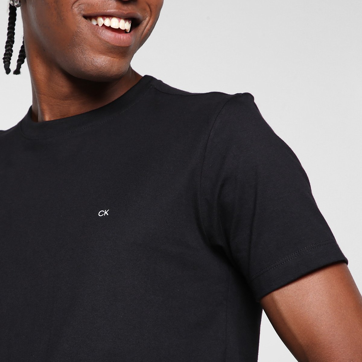 Camiseta Calvin Klein Básica Meia Malha Masculina - Tam: P - 2