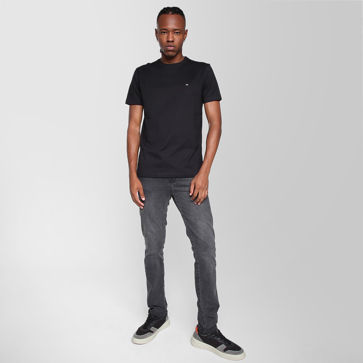 Camiseta Calvin Klein Básica Meia Malha Masculina - Tam: P - 3