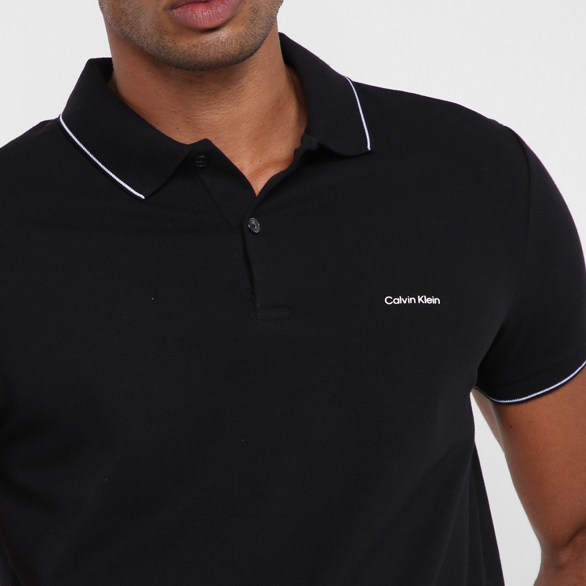 Camisa Polo Slim Calvin Klein Masculina - Tam: P - 2